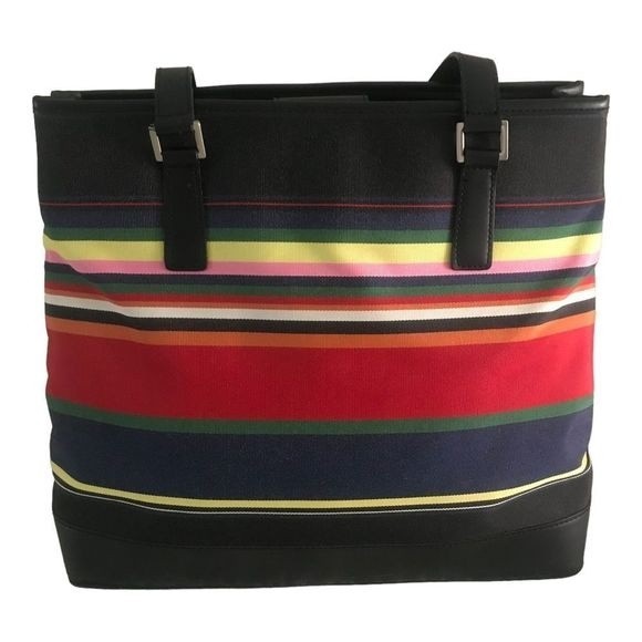 RELIC Tote Canvas Multicolored Stripes Size 13” x 11 - Picture 2 of 12